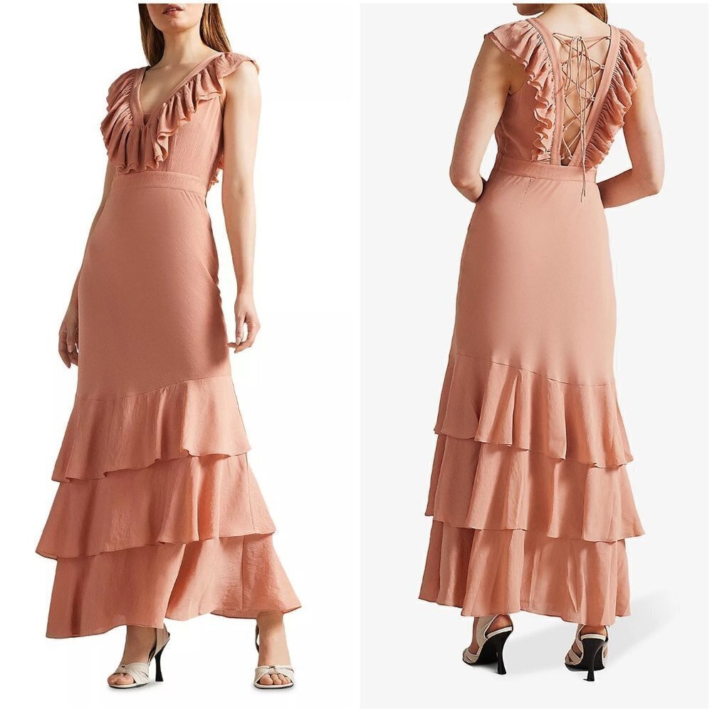 Ted Baker London Ashleih Ruffle-Trim Maxi Gown $475